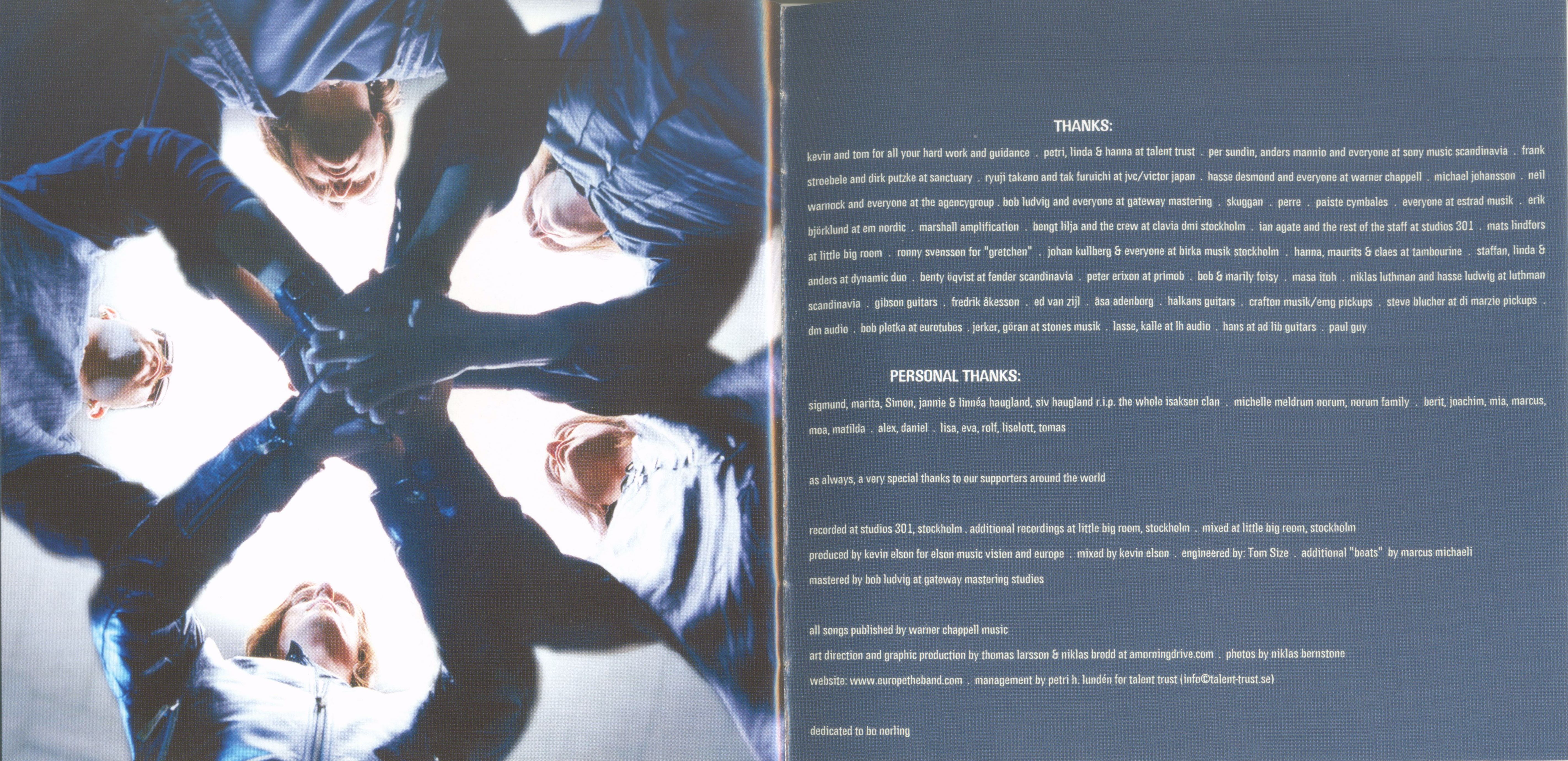 Europe  Start From The Dark : Booklet12  jpn